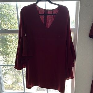 Olivaceous Burgundy Mini Dress